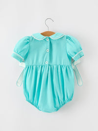 Smocked Floral Bow Bubble Romper