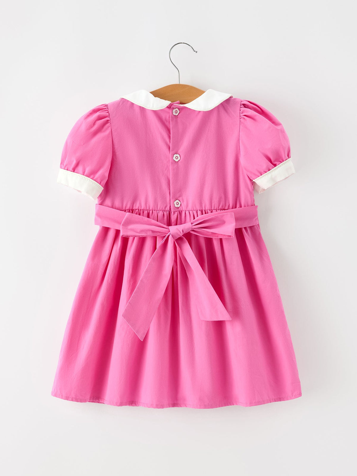 Floral Embroidered Smocked Dress