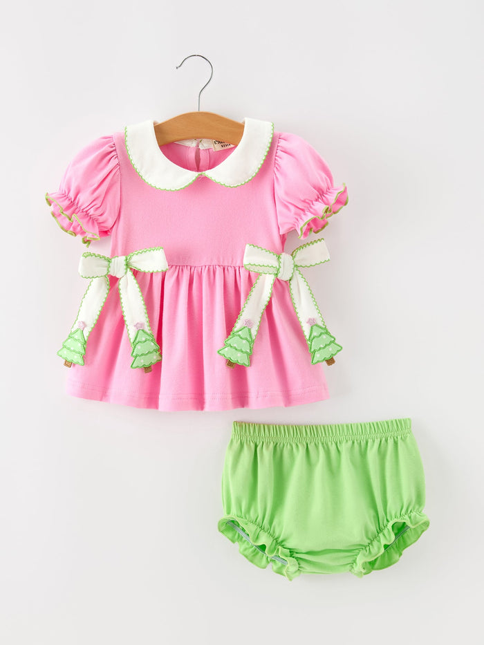 Christmas Tree Top & Bloomer Set