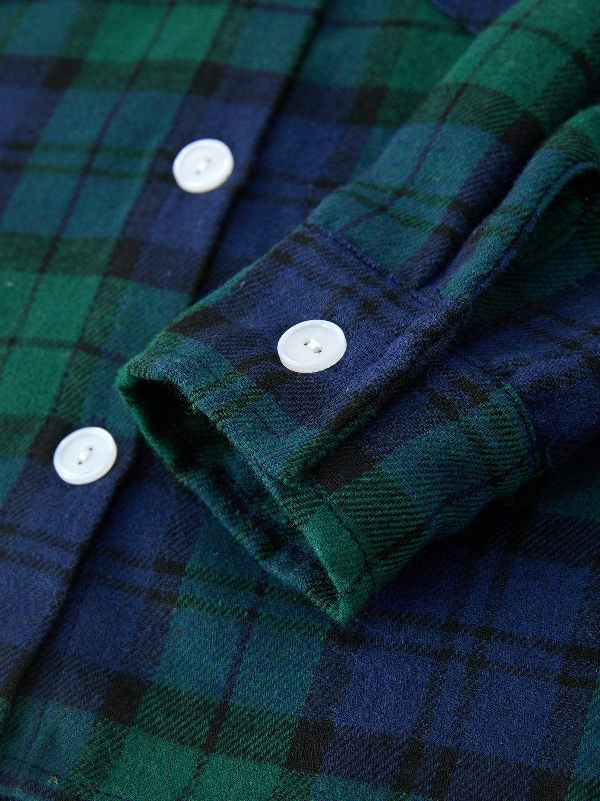 Green & Navy Plaid Button Down Shirt