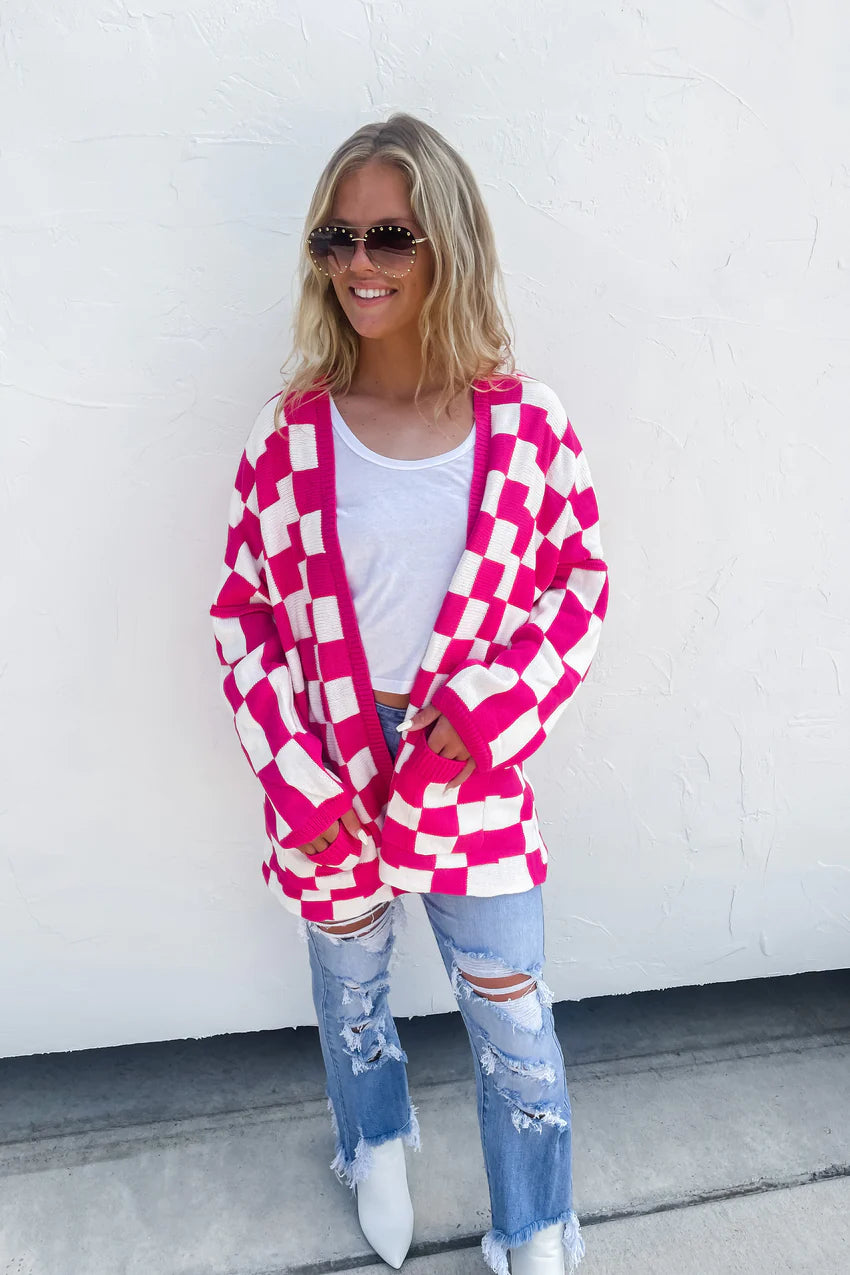 Beverly Checkered Cardigan (3 colors)