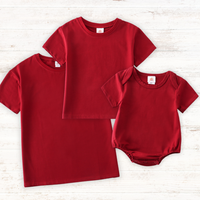 Maroon Blank Basic T-Shirt Adult Kids And Baby Bubble - Essential Southern Charm