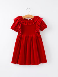 Christmas Red Velvet Girls Dress