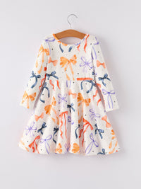 Halloween Bow Spring and Summer Girls Dress