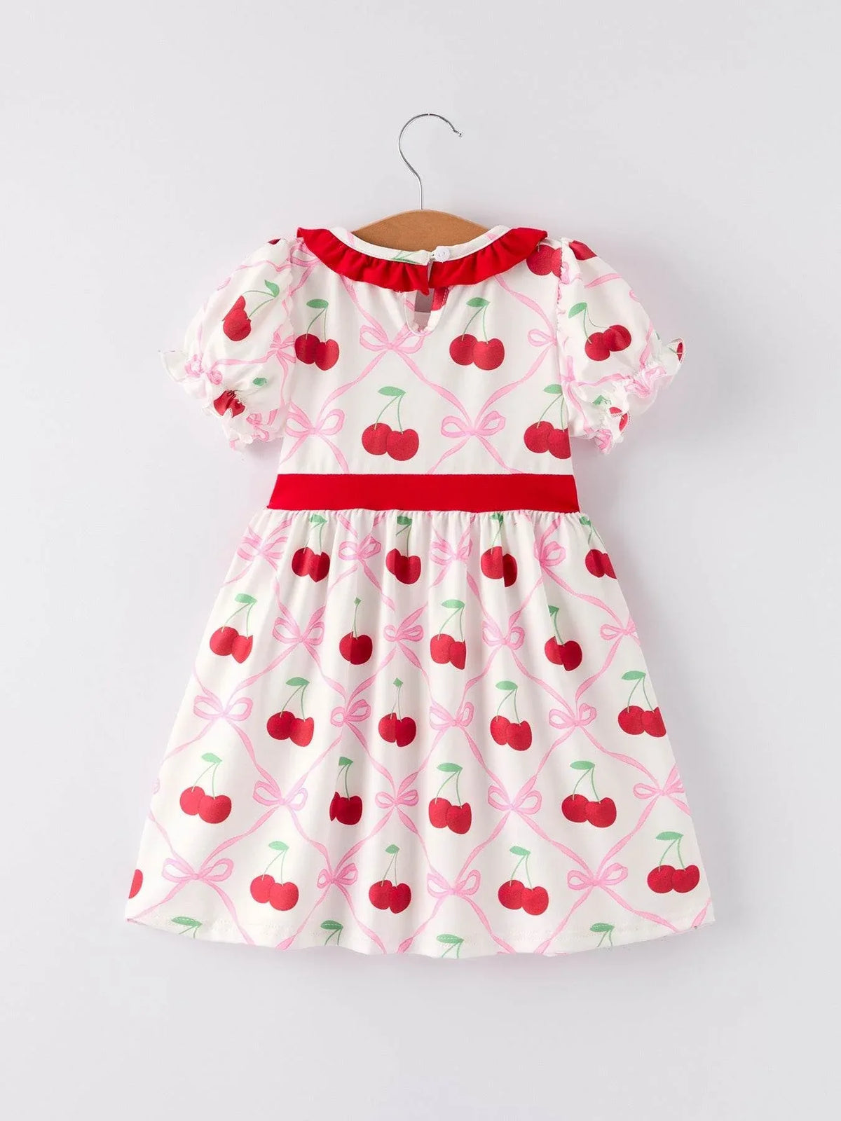 Cherry Bow Girls' Dress - Essential Southern Charm