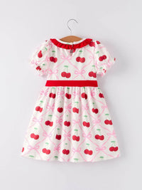 Cherry Bow Girls' Dress - Essential Southern Charm