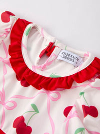 Cherry Bow Girls' Dress - Essential Southern Charm
