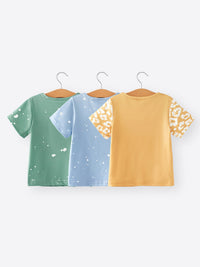 Fall Thanksgiving Halloween 3 pieces Short sleeve O-neck T-shirt