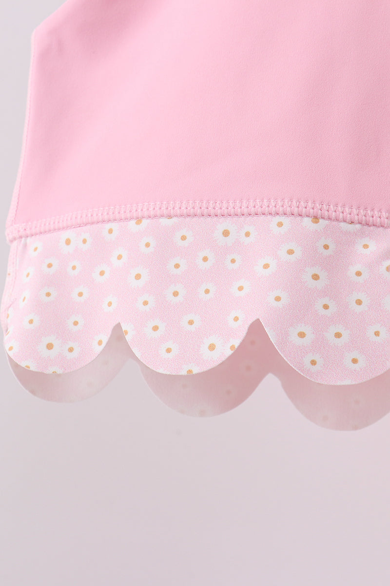 Scalloped active skorts set - Pink