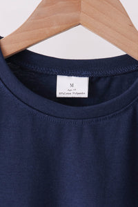 Scalloped active pants set - Navy