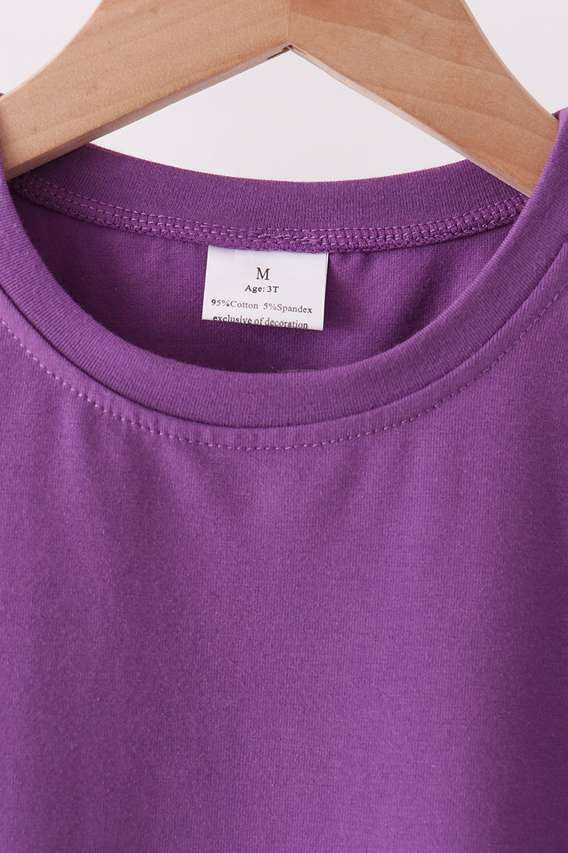 Scalloped active pants set - Purple
