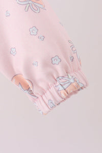 Pumpkin print ruffle coat
