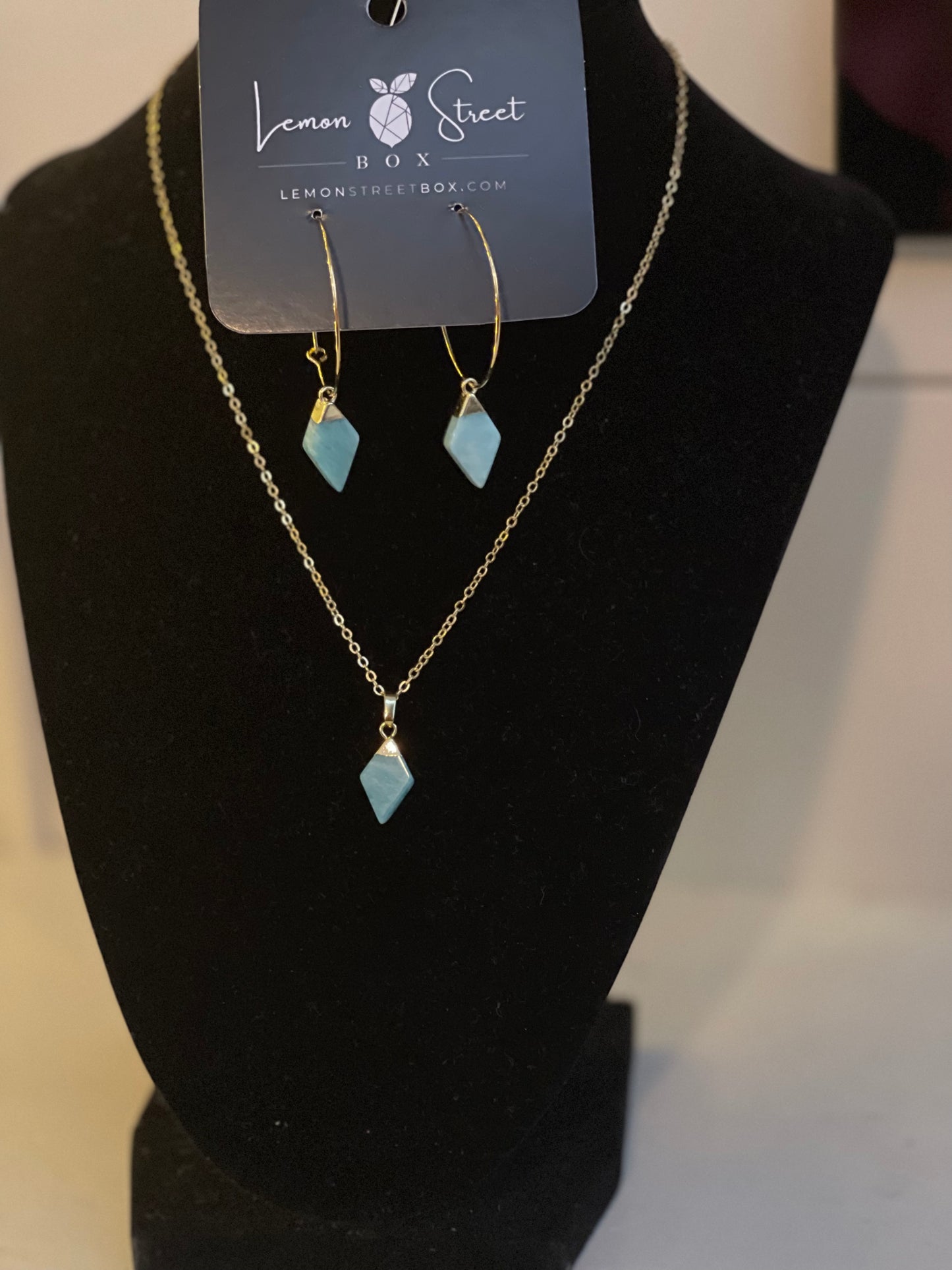 Amazonite Necklace & Earrings (sold seperately)