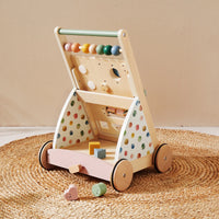 Tiny Land® Versatile Natural Wooden Baby Walker