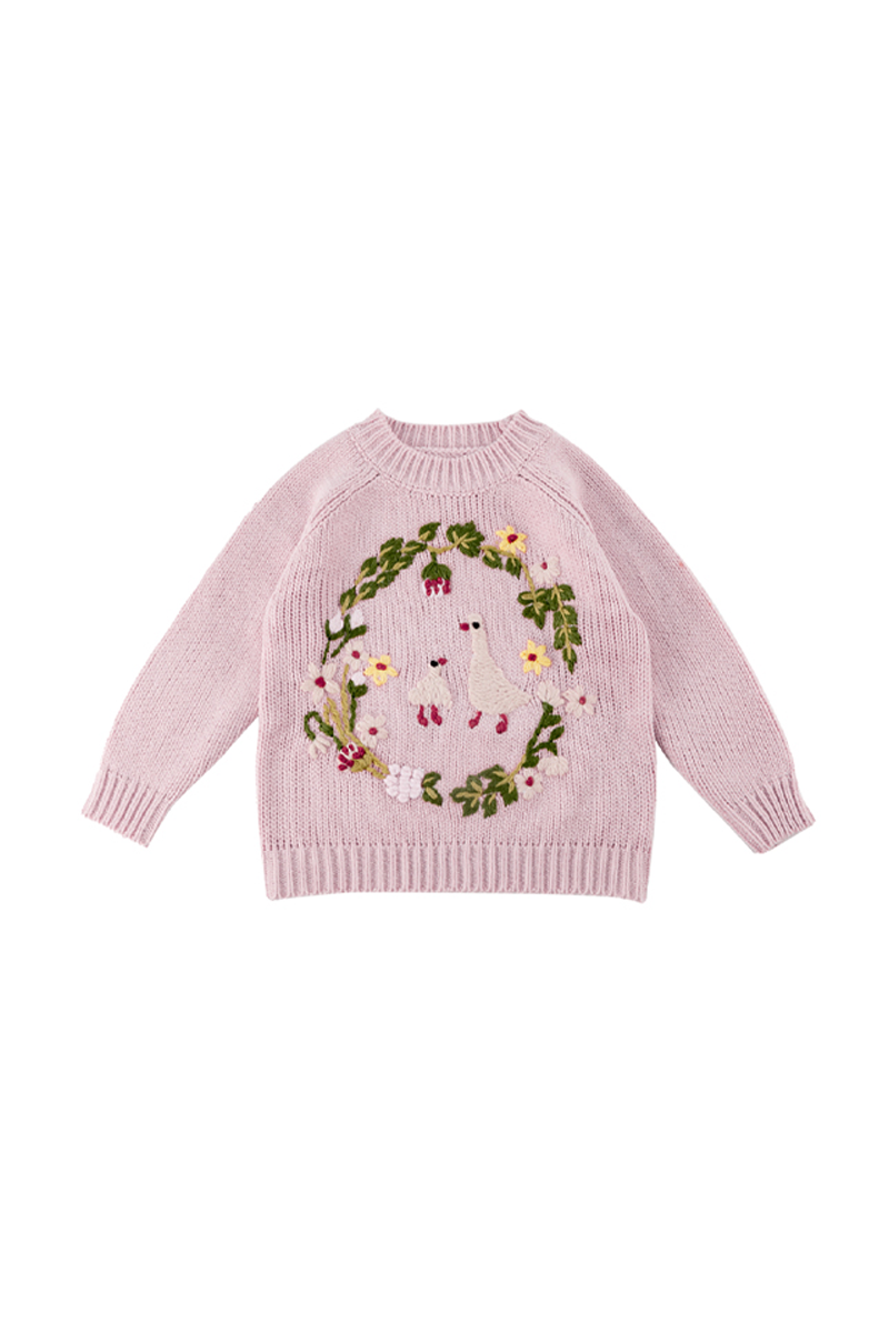 Goose floral crew neck sweater