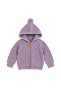 Zipper cardigan sweater - Purple