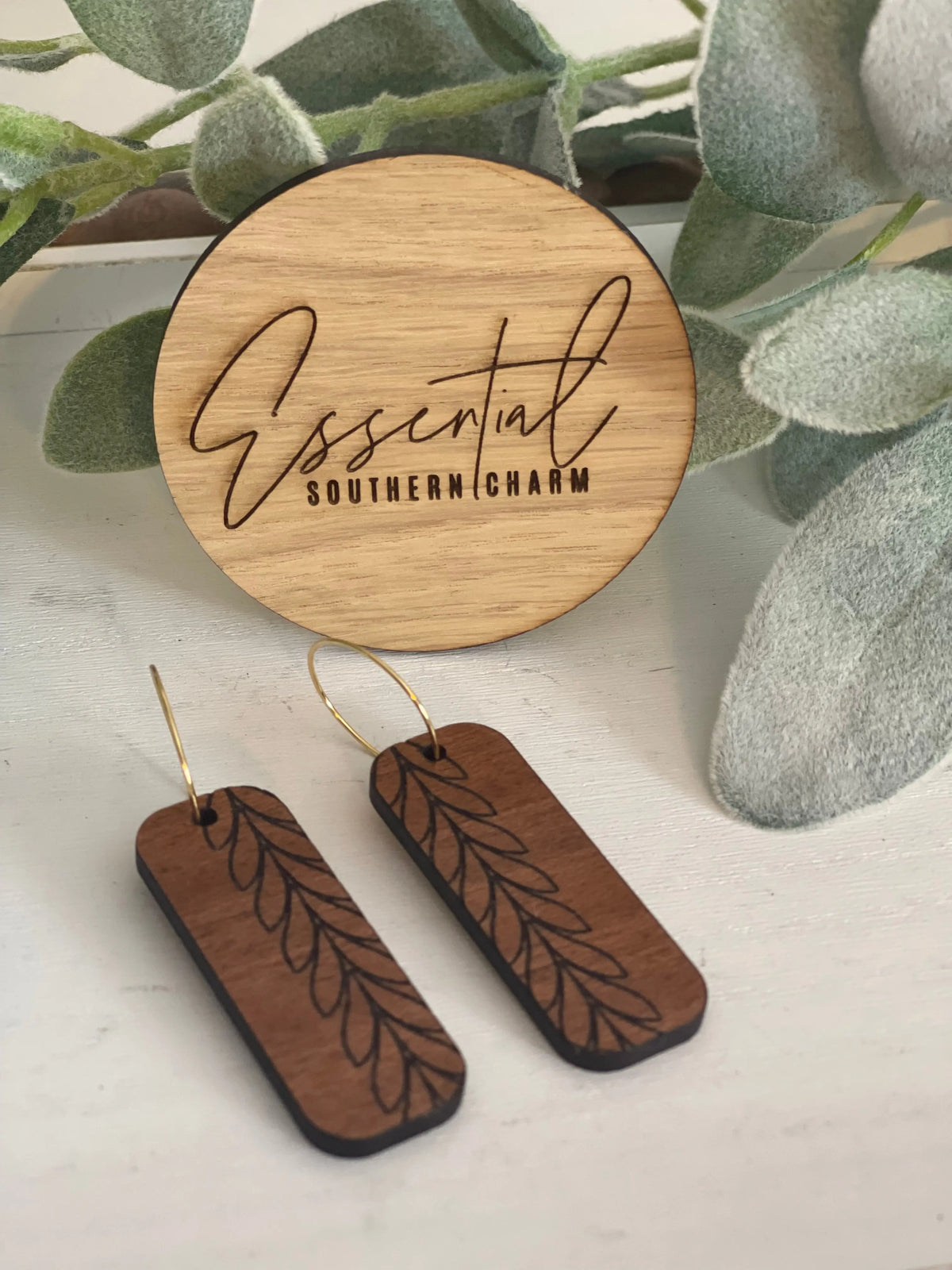 Selah Earrings - Laser Cut/Wooden - Essential Southern Charm