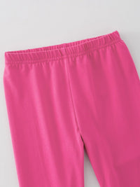 Milk Silk Ruffled Hot Pink Icing Legging - Essential Southern Charm