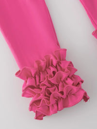 Milk Silk Ruffled Hot Pink Icing Legging - Essential Southern Charm