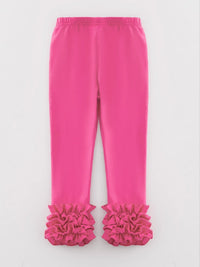 Milk Silk Ruffled Hot Pink Icing Legging - Essential Southern Charm