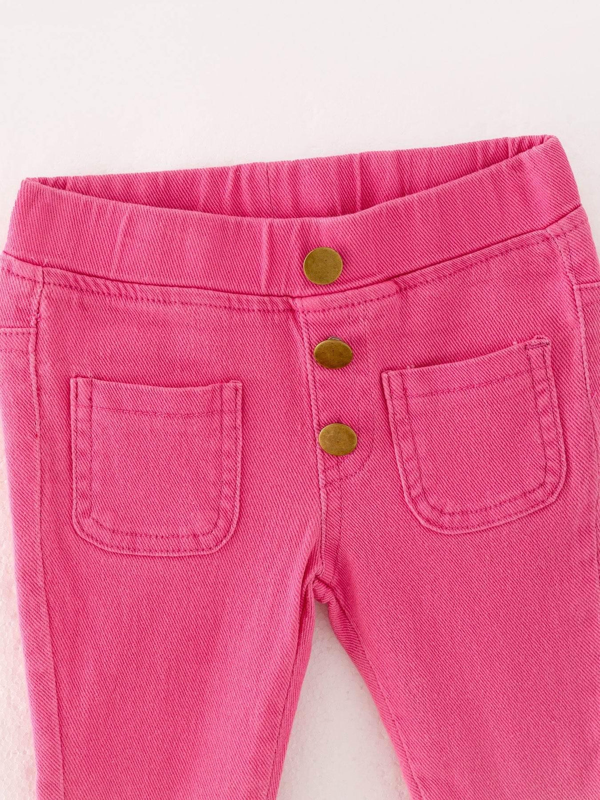Pink Gradient Denim Flared Pants - Essential Southern Charm