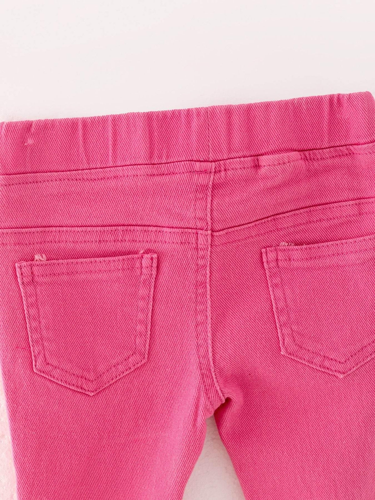 Pink Gradient Denim Flared Pants - Essential Southern Charm