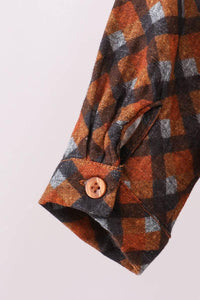 Premium Brown Plaid Button Down Muslin Shirt - Essential Southern Charm