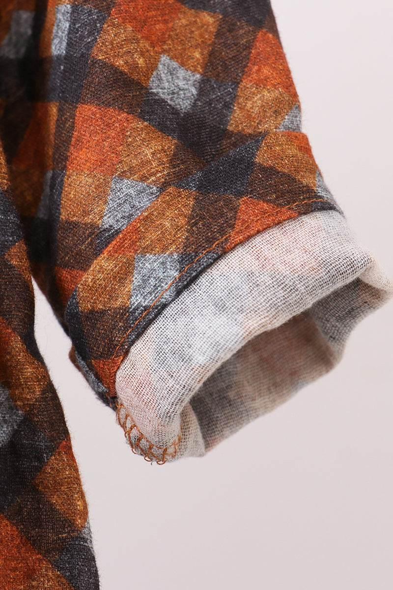 Premium Brown Plaid Muslin Bubble - Essential Southern Charm