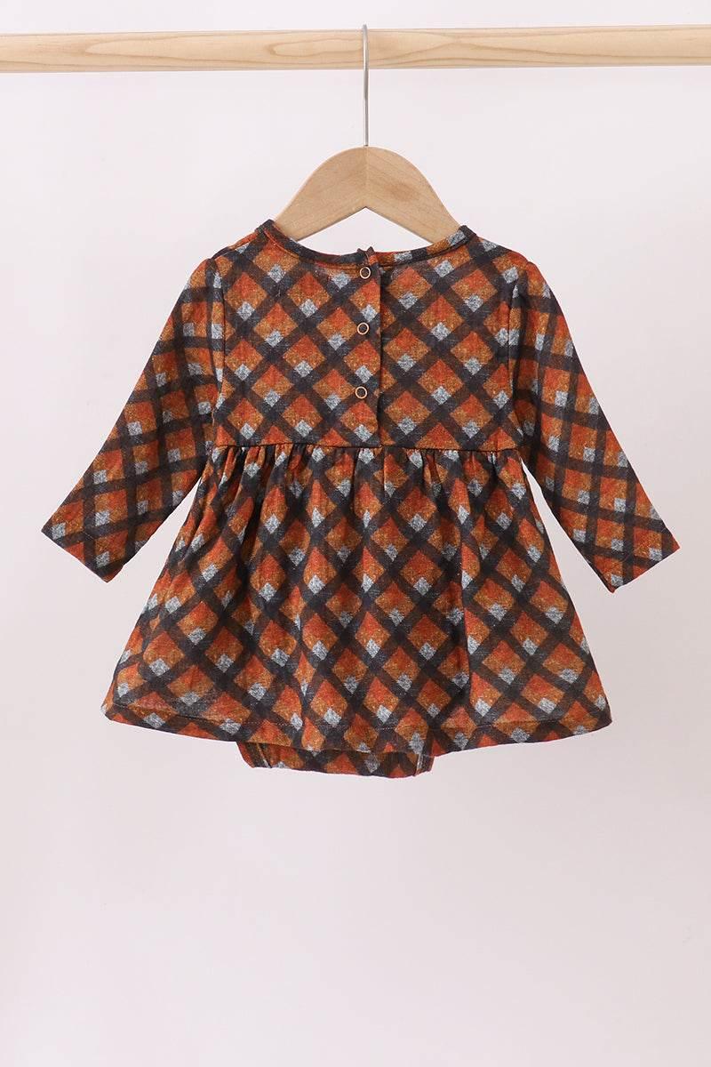Premium Brown Plaid Muslin Bubble - Essential Southern Charm