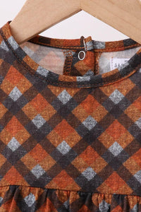 Premium Brown Plaid Muslin Bubble - Essential Southern Charm
