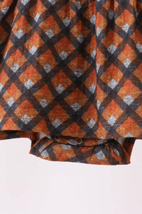 Premium Brown Plaid Muslin Bubble - Essential Southern Charm