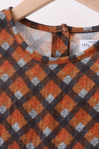 Premium Brown Plaid Muslin Dress - Essential Southern Charm
