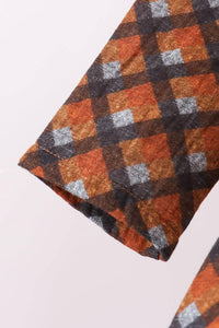 Premium Brown Plaid Muslin Dress - Essential Southern Charm