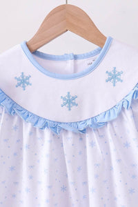 Premium Blue Snow Bow Pants Set - Essential Southern Charm