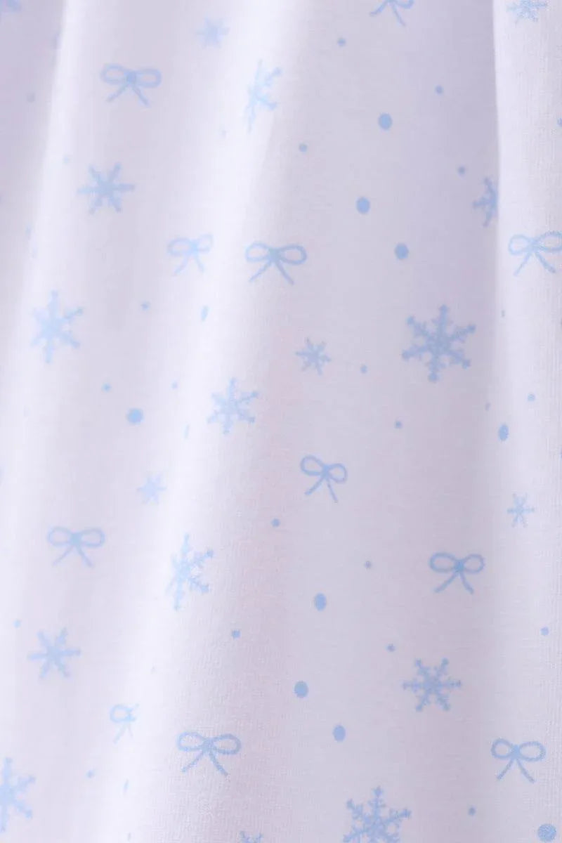 Premium Blue Snow Bow Pants Set - Essential Southern Charm