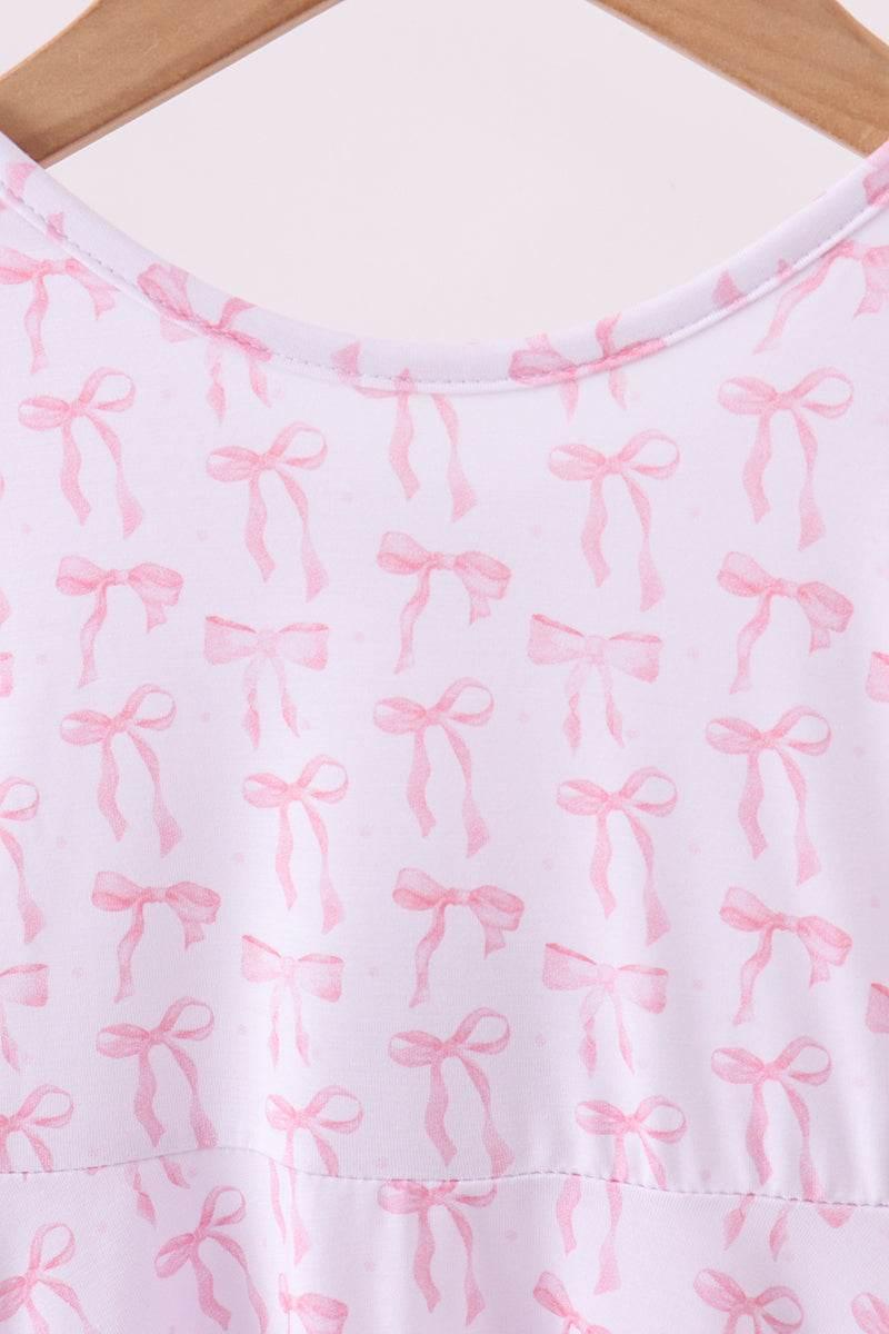 Premium Tiny Bow Delight Bamboo Dress - Essential Southern Charm
