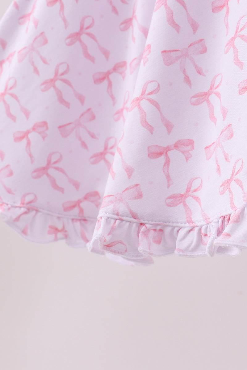 Premium Tiny Bow Delight Bamboo Dress - Essential Southern Charm