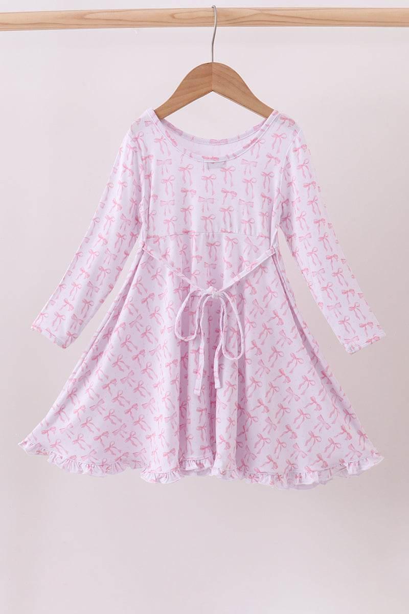 Premium Tiny Bow Delight Bamboo Dress - Essential Southern Charm