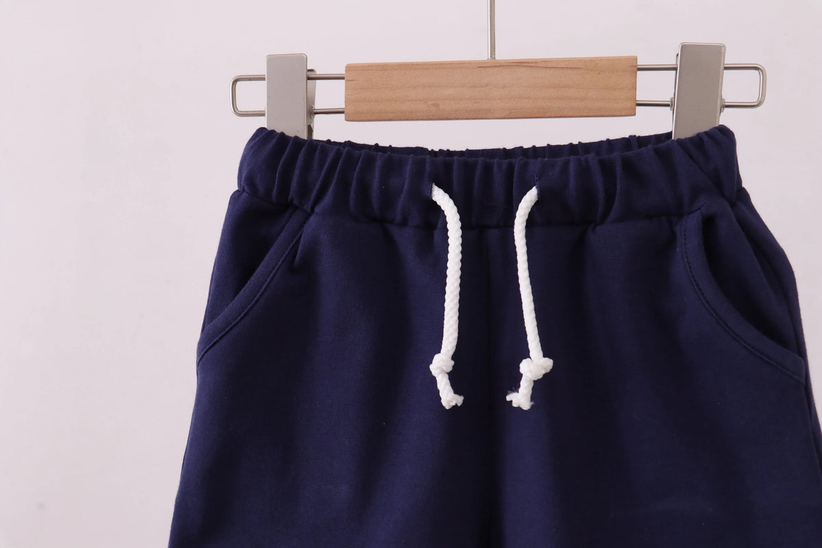 Premium Navy drawstring shorts - Essential Southern Charm