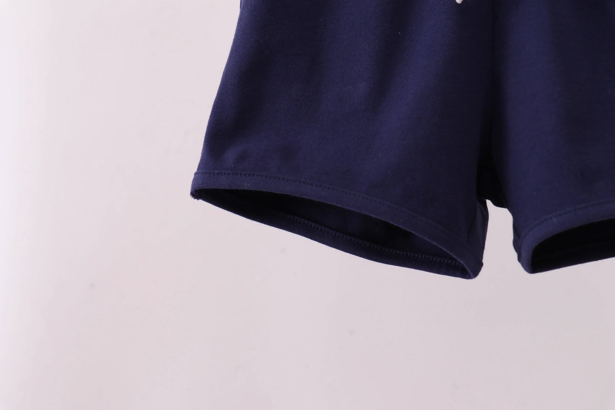 Premium Navy drawstring shorts - Essential Southern Charm