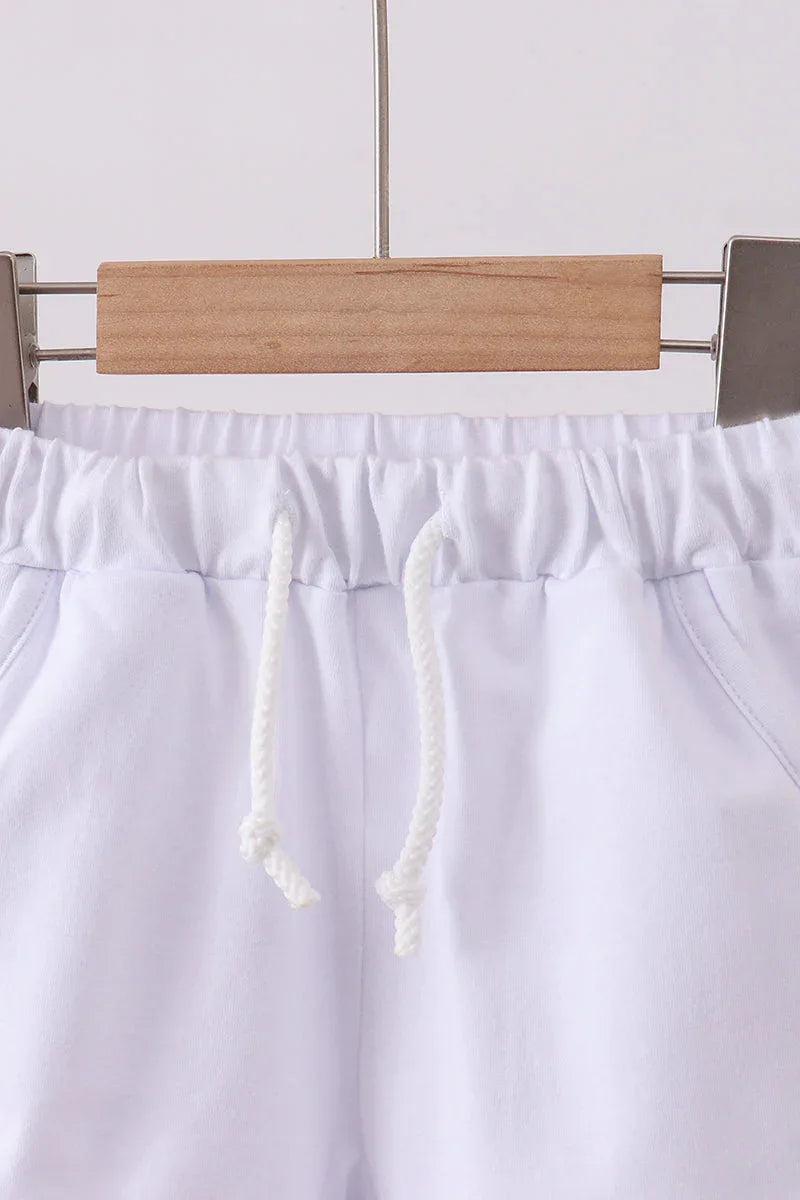 Premium White drawstring shorts - Essential Southern Charm