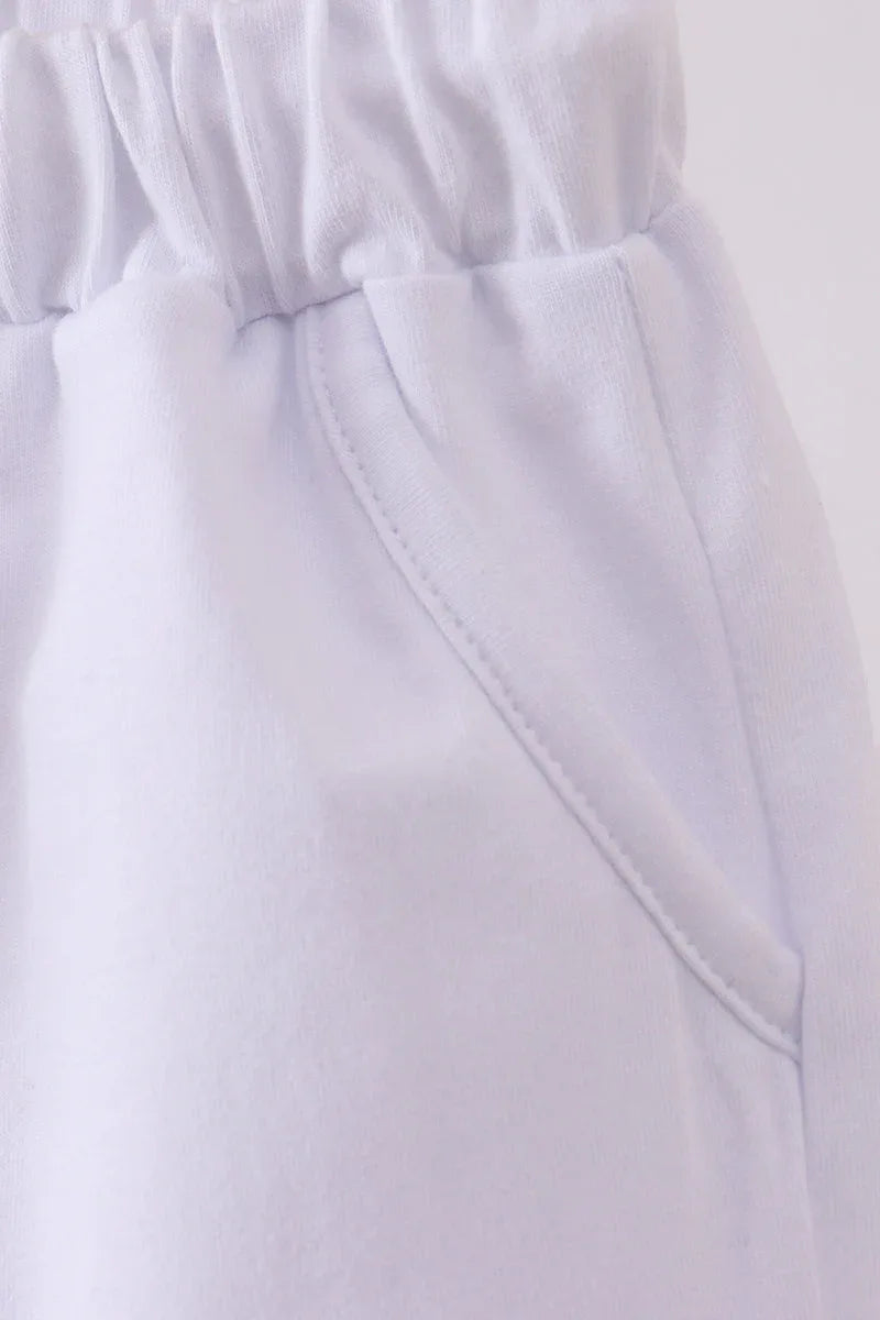 Premium White drawstring shorts - Essential Southern Charm