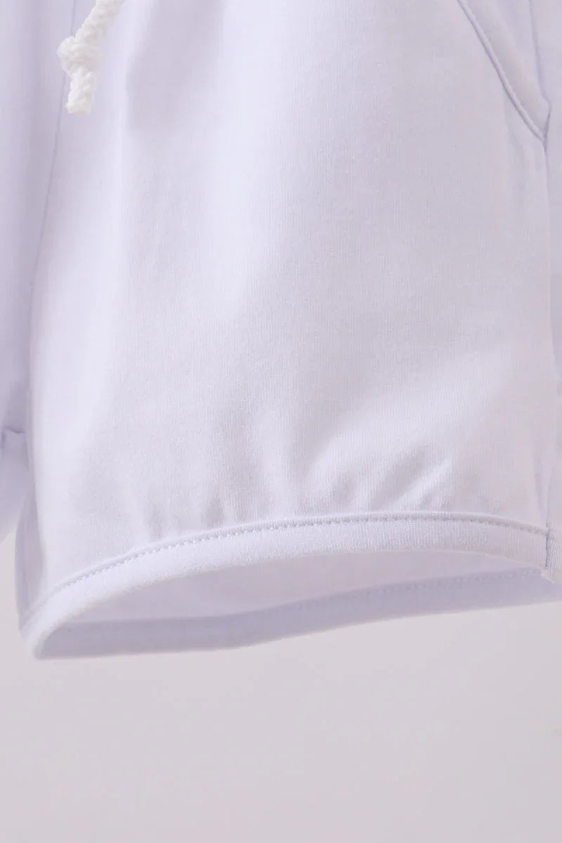 Premium White drawstring shorts - Essential Southern Charm