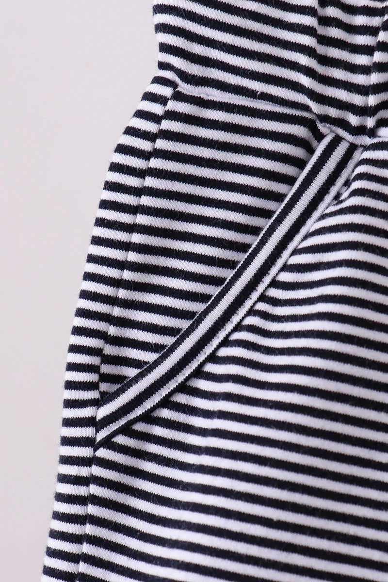 Premium Navy&white stripe drawstring shorts - Essential Southern Charm