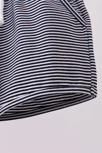 Premium Navy&white stripe drawstring shorts - Essential Southern Charm