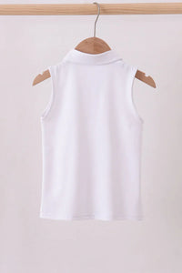 White everyday Collared Tank - Essential Southern Charm
