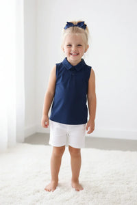 Blue everyday Collared Tank - Essential Southern Charm