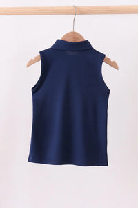 Blue everyday Collared Tank - Essential Southern Charm