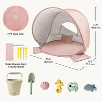 Tiny Land® One-Stop Beach Toy & Tent Set