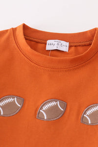 Premium Carmel Football Embroidery Boy Set - Essential Southern Charm